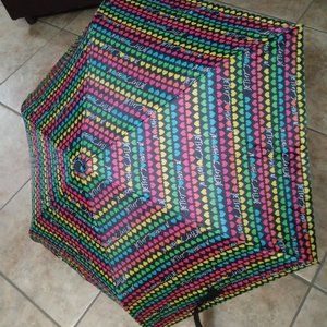 Betsey Johnson Heart Rainbow Umbrella